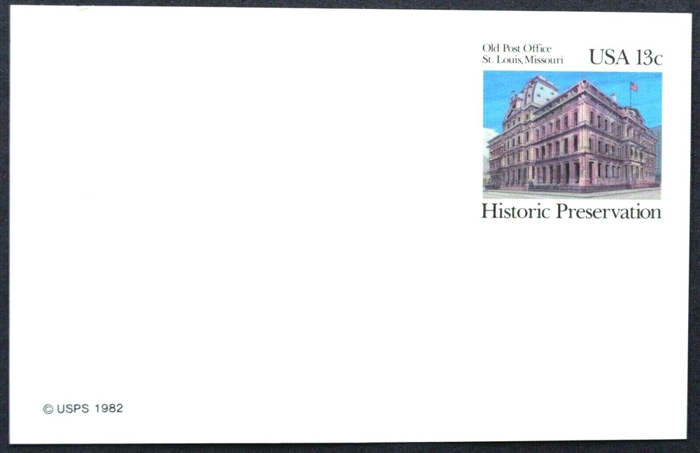 1982 US Sc. #UX97 postal card, 13 cent, mint, sharp corners, excellent shape