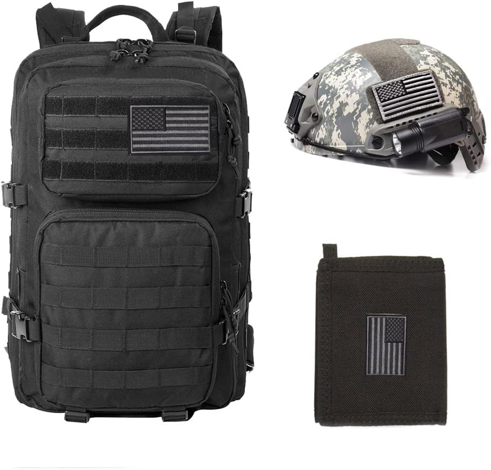 2PCS American Flag Patches, Hook & Loop Tactical Morale Patch Full Embroidery...