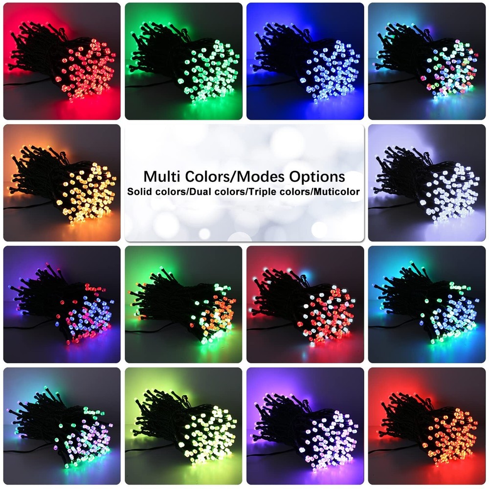 Brizled Color Changing LED Christmas Lights, 33ft 100 Lights String with Remo...