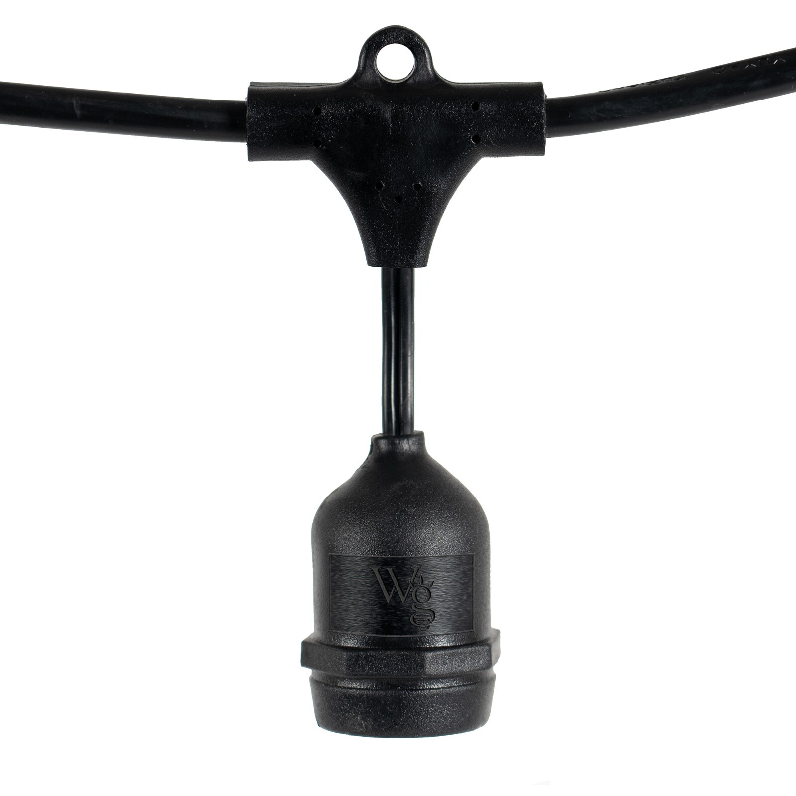 Commercial Grade SJTW E26 Heavy Duty Patio Light Stringer with Suspended Drops