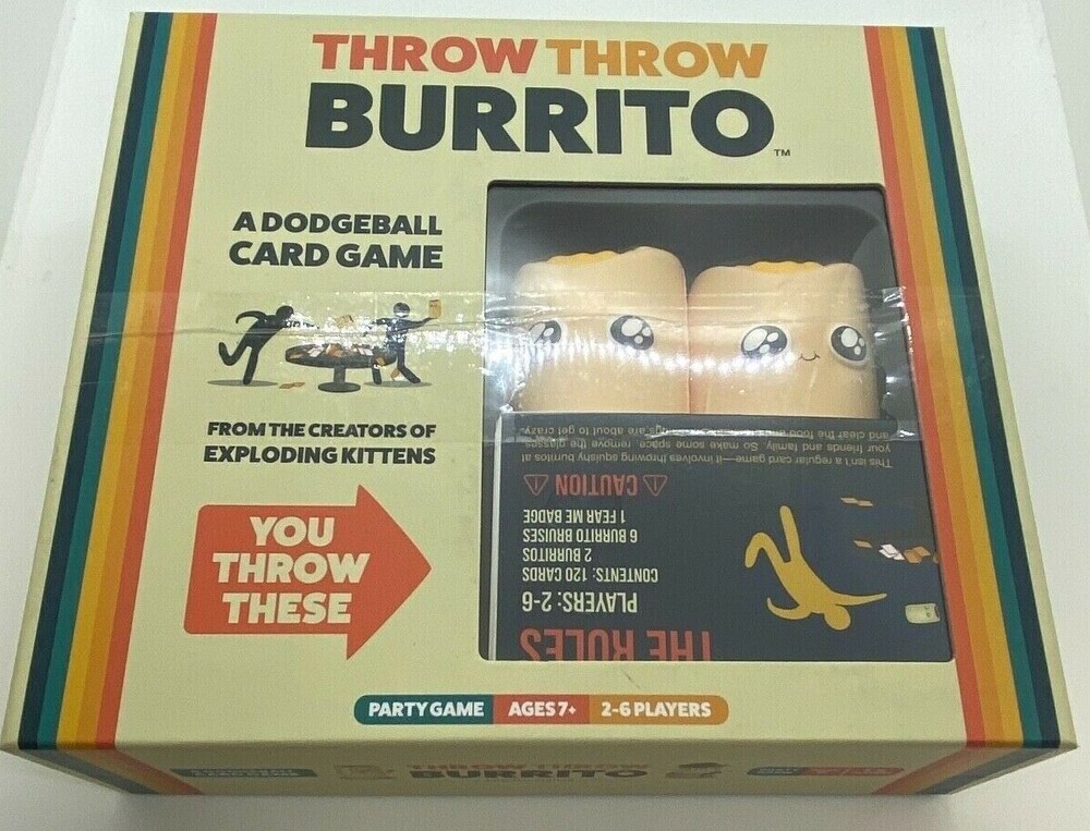 Throw Throw Burrito by Exploding Kittens A Dodgeball Card Game Friendly New