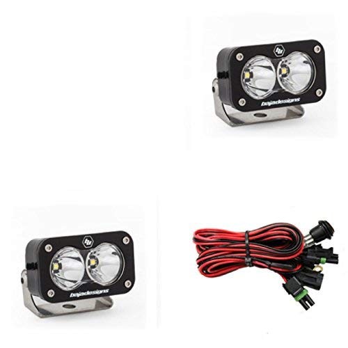 Baja Designs 487801 S2 PRO Pair UTV LED Lights Spot Beam Pattern