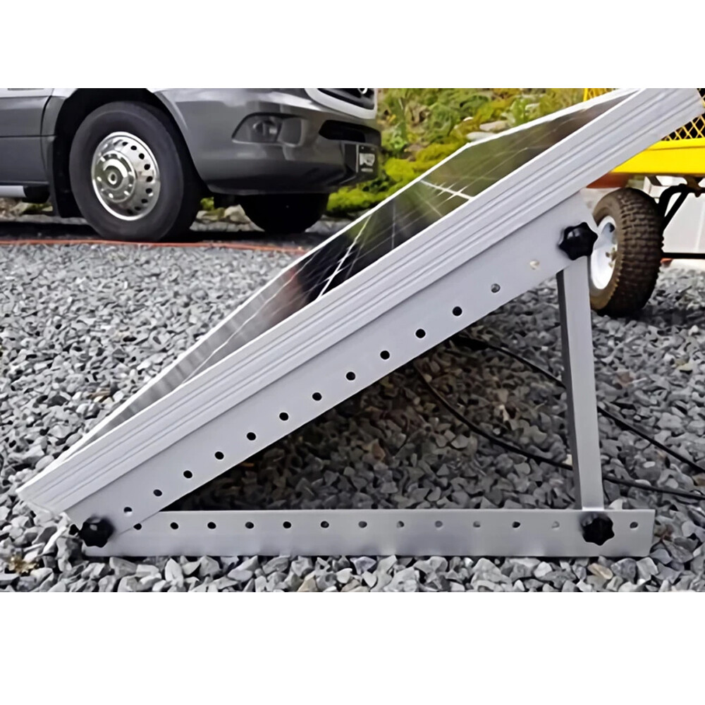 2x 28" Solar Panel RV Tilt Mount Brackets Kit Roof Flat Surface Adjustable Frame