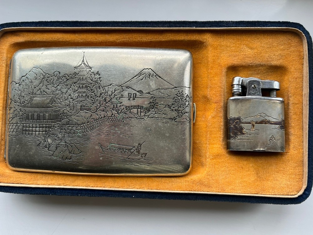 Japanese silver cigarette case