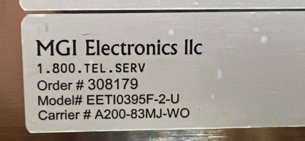 MGI EET 1000 EET10395F-2-U Wafer Exchanger *used working