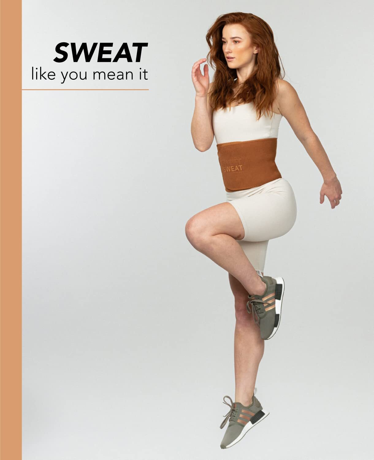Sweet Sweat Waist Trimmer - Toned Clay Small (35 x 8in) - Wash Bag Included
