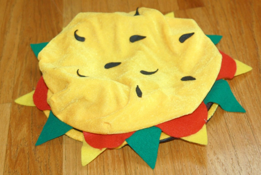 Hamburger hat novelty costume velour