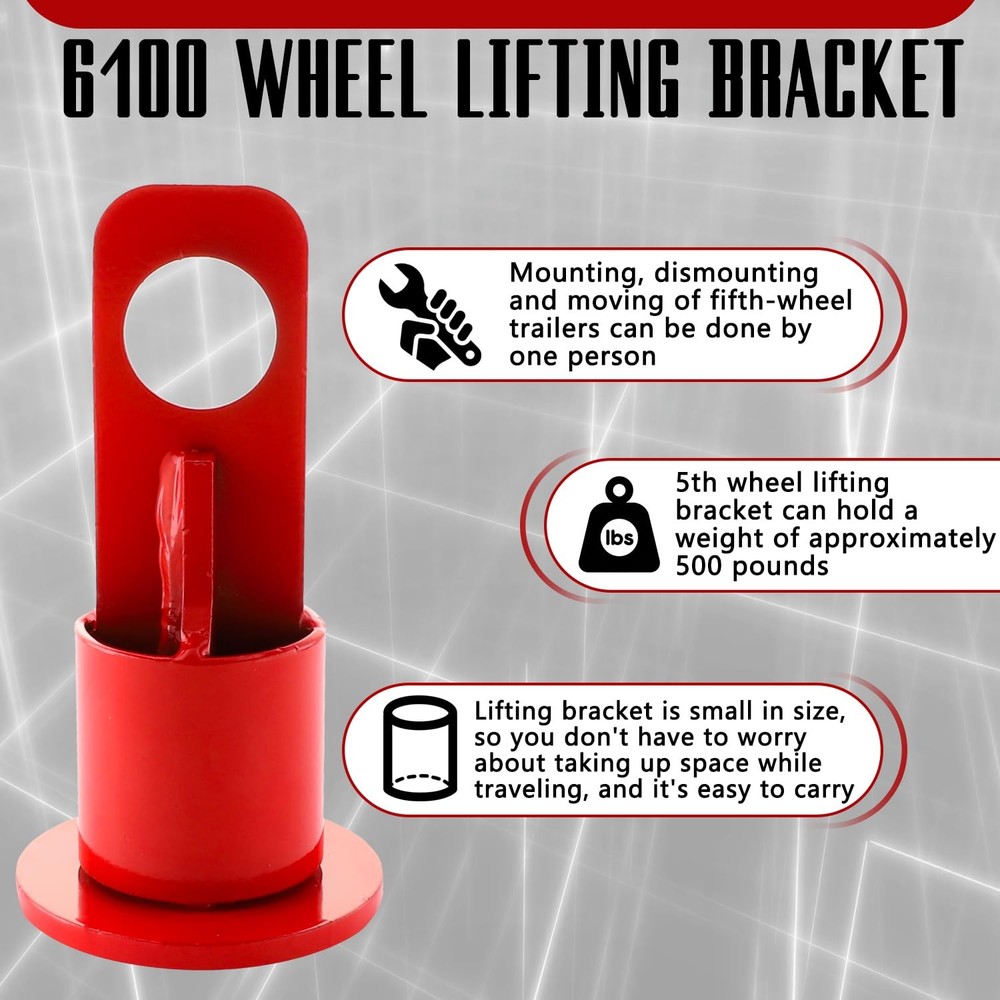 IFYKIM 5th Wheel Lifting Hook Hitch Bracket Fifth Red