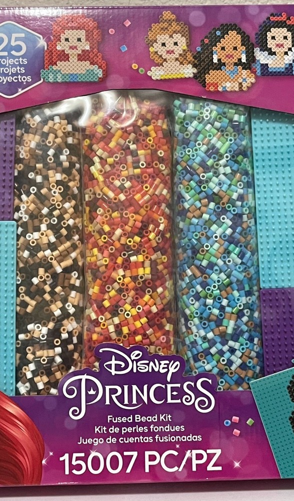 Disney Princess Fused Bead Kit Include 25 Projects, Multicolor, 15007 Pieces