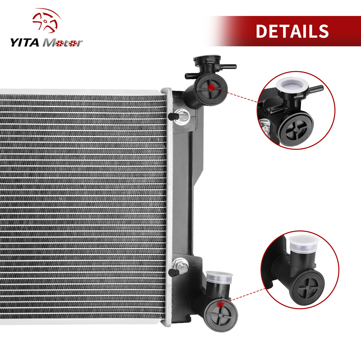 YITAMOTOR A/T Radiator For 09-19 Toyota Corolla 09-14 Matrix 1.8L Aluminum 13106