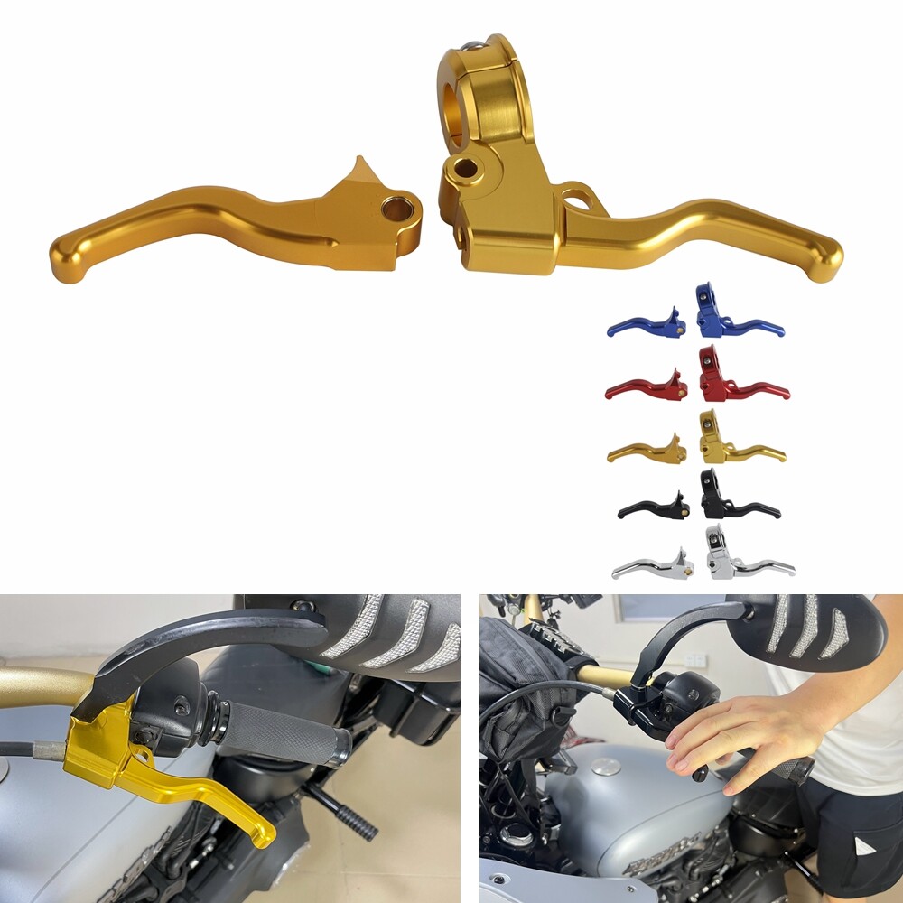 Easy Pull Clutch & Brake Levers For Harley Dyna Street Bob FXDB Low Rider 96-17