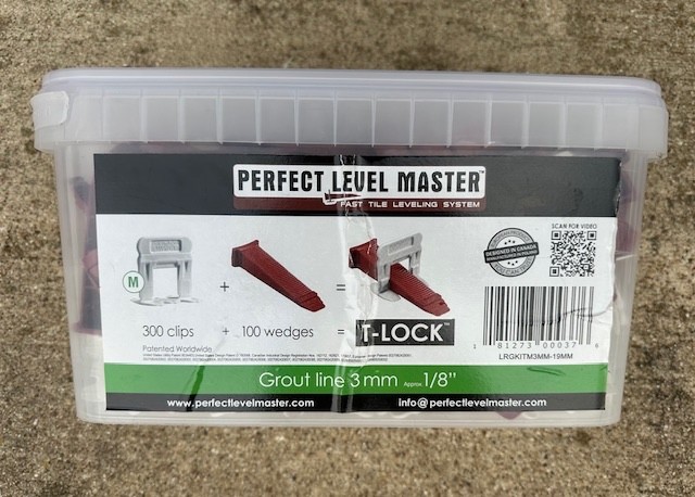 Perfect Level Master T-Lock Fast Tile Leveling System, specifically the 3mm 1/8