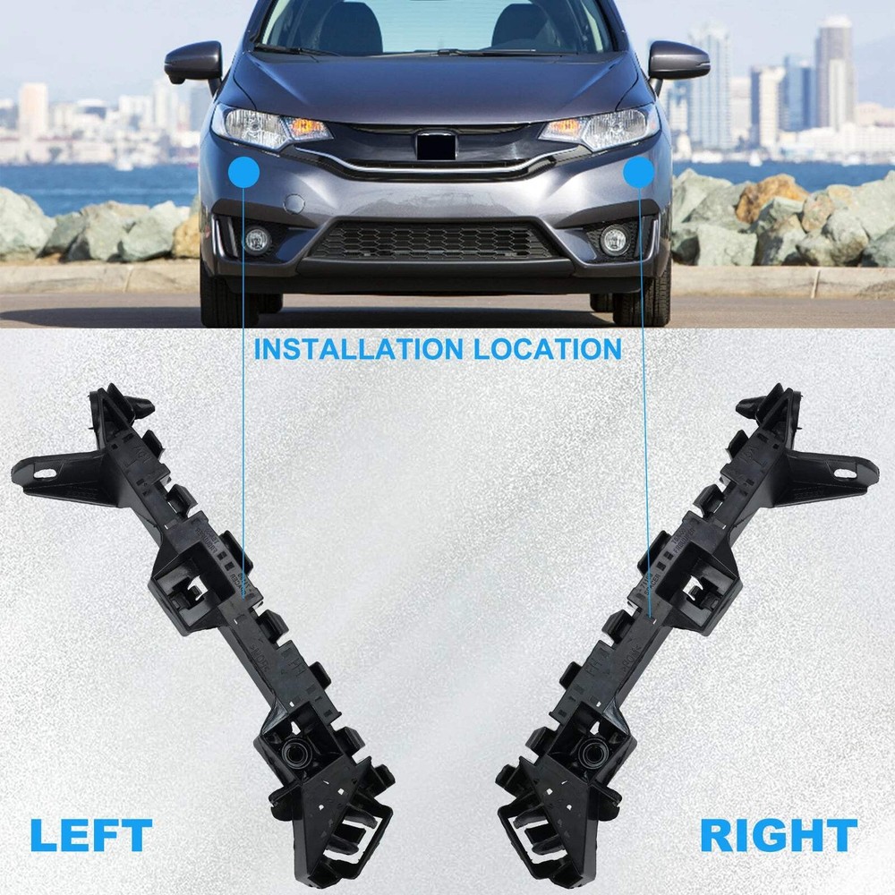 Front Bumper Retainer Bracket Left Right Pair Beam Mount Support For Honda Fit/J