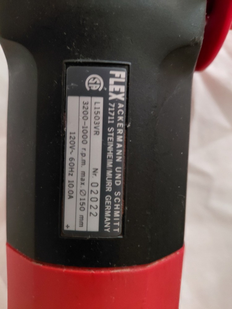 Flex L1503vr Rotary Polisher, 6" 1200 Watt Variable Speed