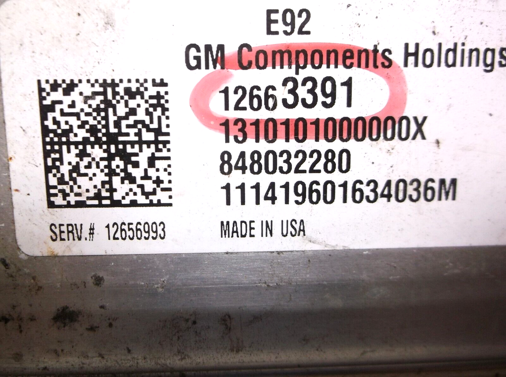 14-15-16 CHEVROLET SILVERADO/SIERRA/CORVETTE / ENGINE COMPUTER.ECU