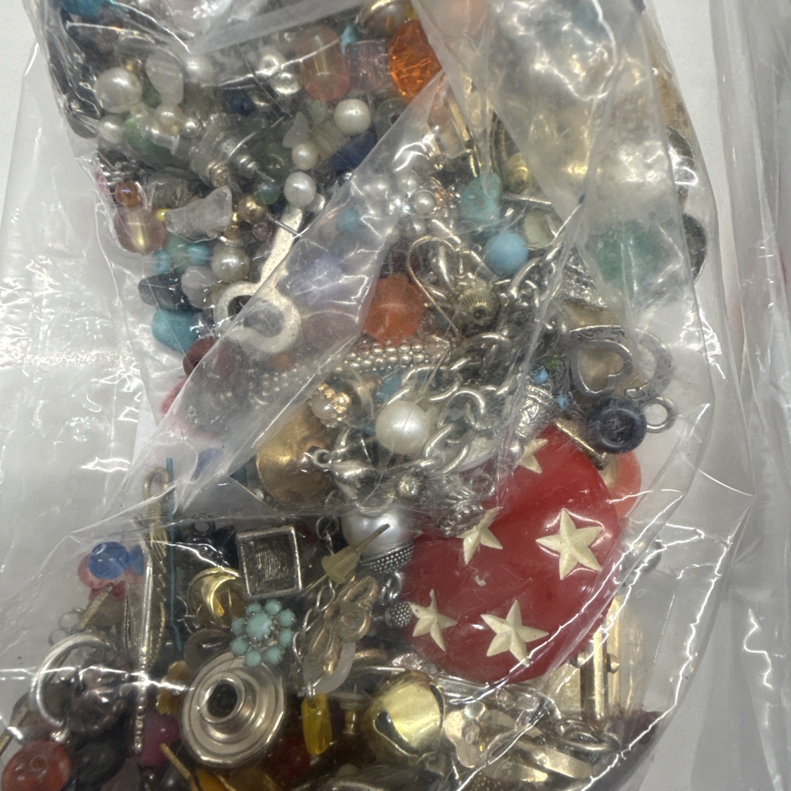 1 lb Mixed Jewelry Lot Wear Resell Craft Vintage Modern Costume Random Bag