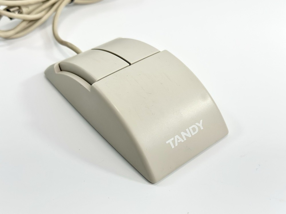 Vintage Tandy Computer 2 Button Ball Mouse PS/2 Wired 25-1042 CLEANED & TESTED