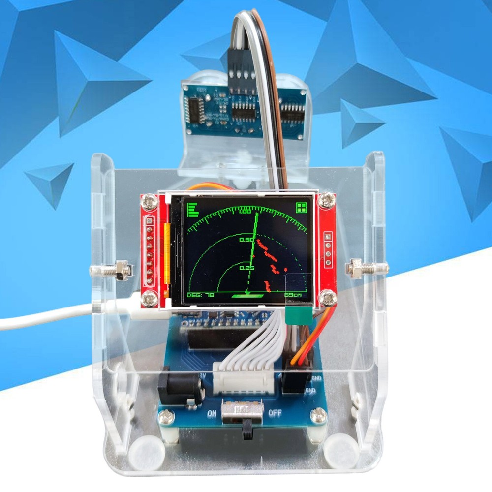 Mini Ultrasonic Radar&1M Motor Range for Arduino Starter Kit Program Education--