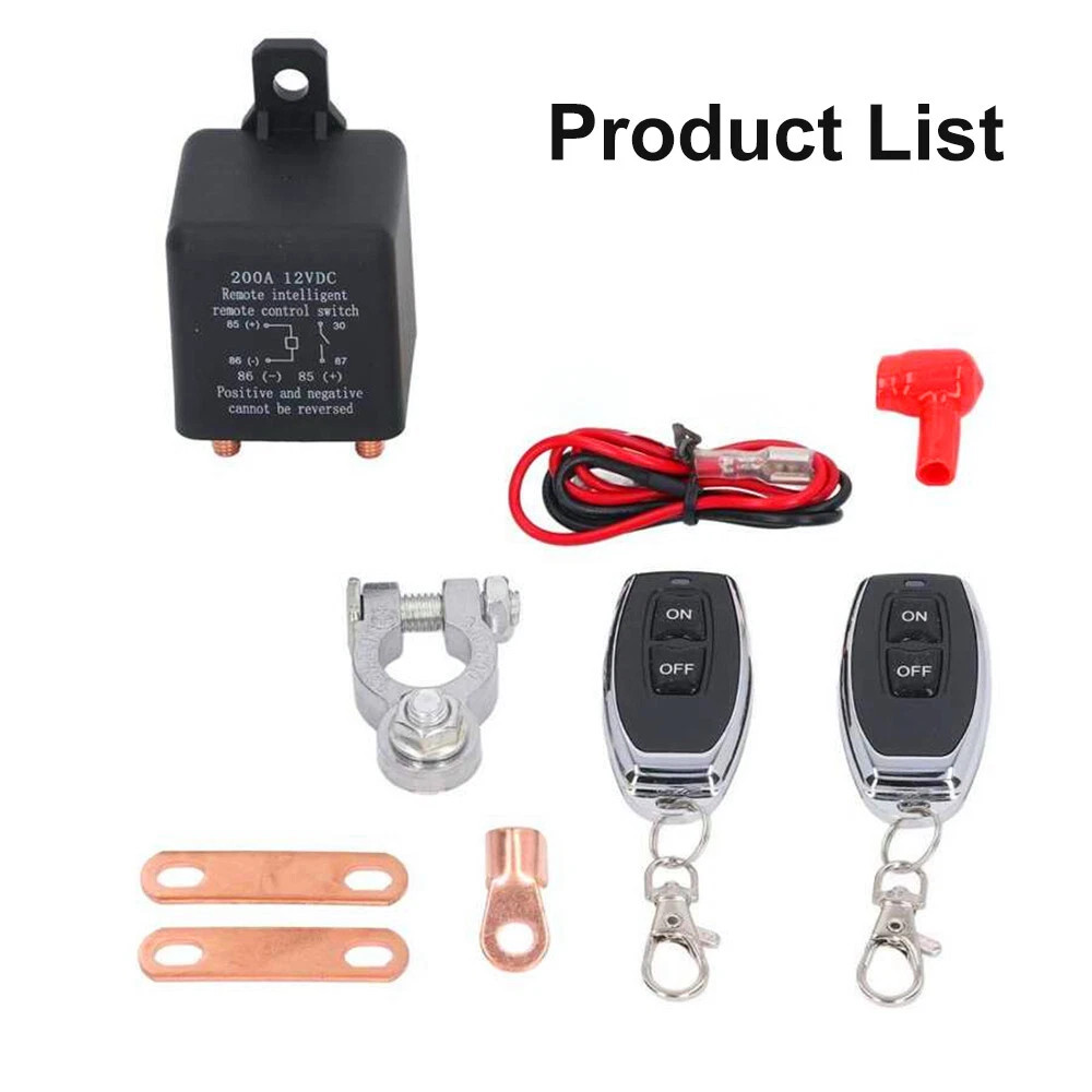 Car Battery Disconnect Switch Remote Control Power Kill Master Isolator Cut Off