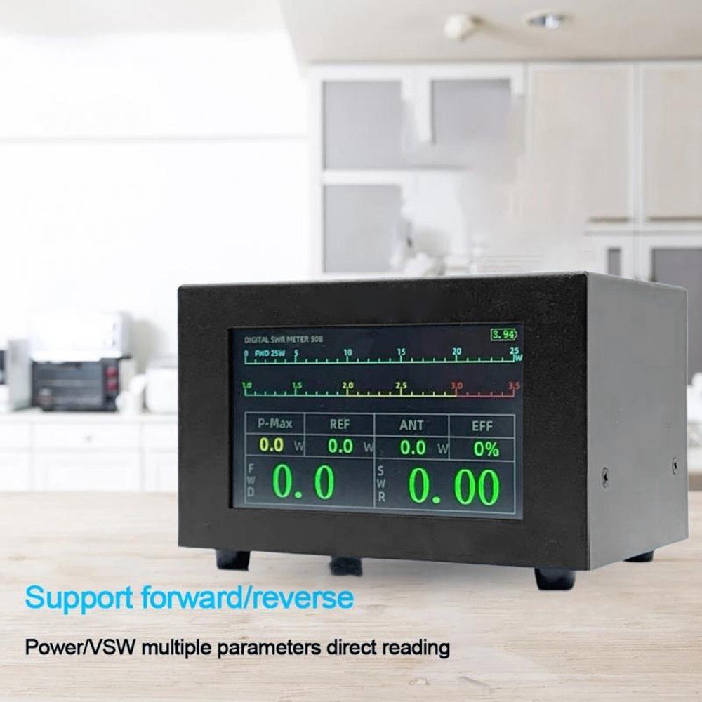 200W Digital Power SWR Meter With UHF Interface IPS Touch Screen Standing Wave ⊹