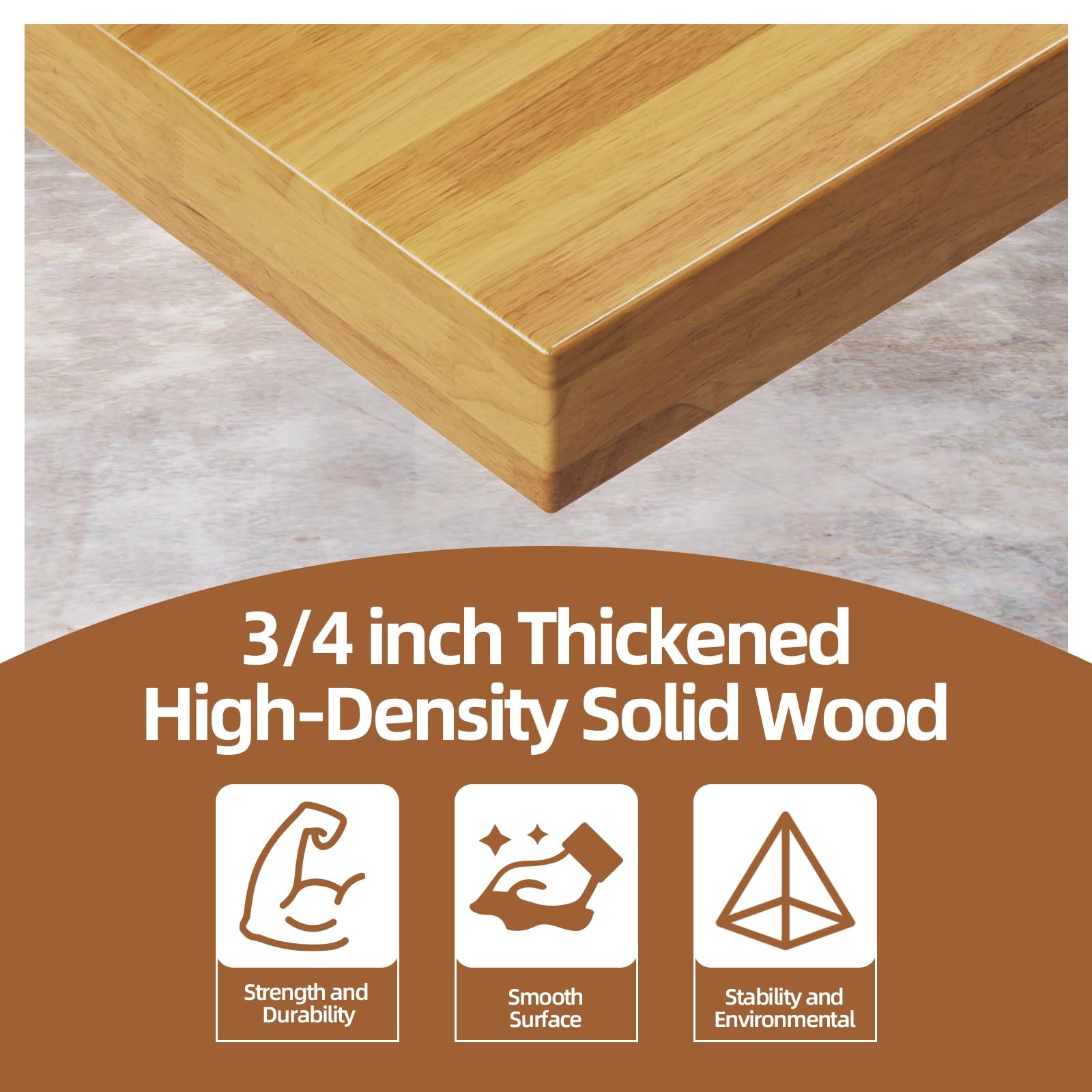 60'' Adjustable Workbench Solid Wood Work Bench Table with Wheels