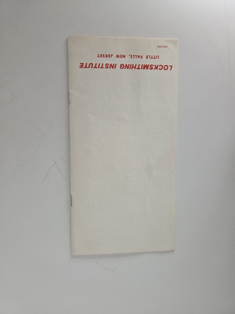 Vintage Locksmith Dictionary