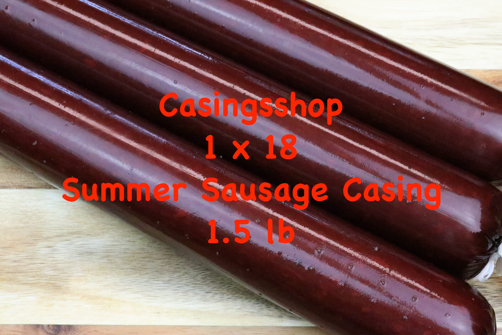 10 X 1.5 lb ea Sausage Casings 1 x 18 in. - 15 lbs Summer Sausage Salami Venison