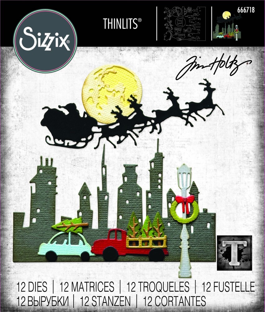 Tim Holtz "VAULT, CHRISTMAS MAGIC" Sizzix Thinlits Dies 666718 Holiday 2024