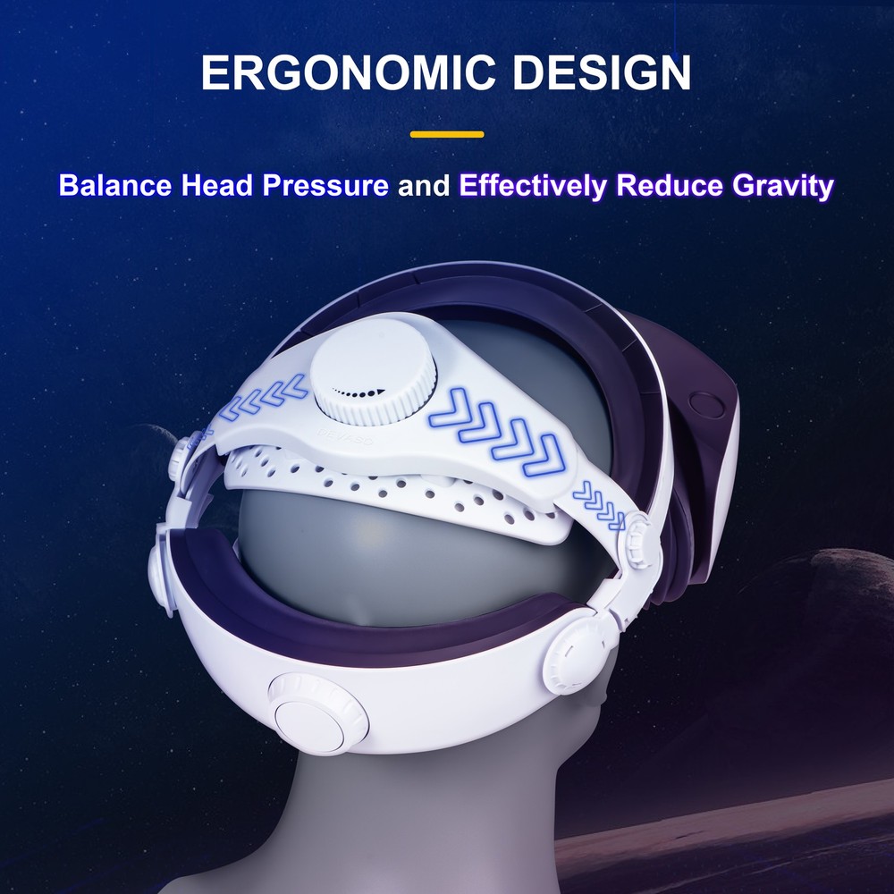 Head Strap for PlayStation VR2 Headset Adjustable Headband Replace Accessories