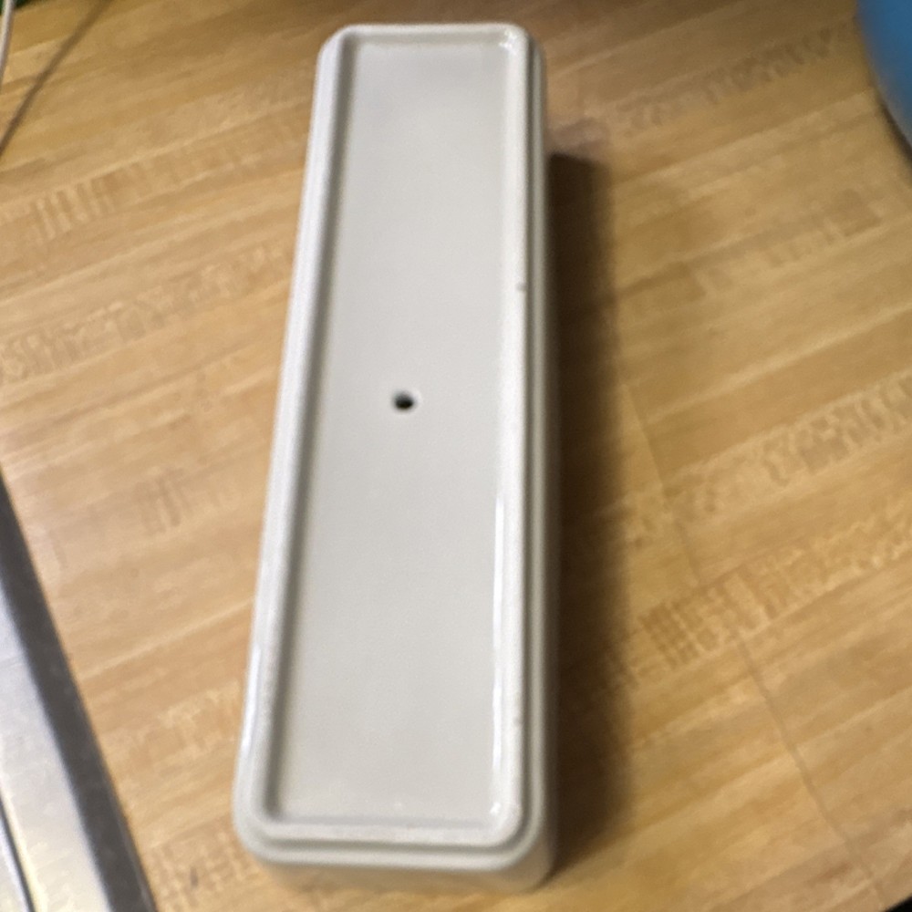 White Ceramic Rectangular Loaf Pan with Center Hole Baking Dish Kitchen Bakeware