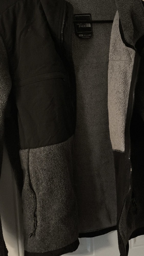 The North Face Men's Basic Jacket Gray Black Full Zip Long Sleeve Size M