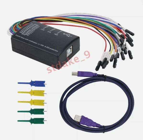 100M Max Sample Rate 16CH Support 1.2.10 Software US SHIP USB Logic Analyzer