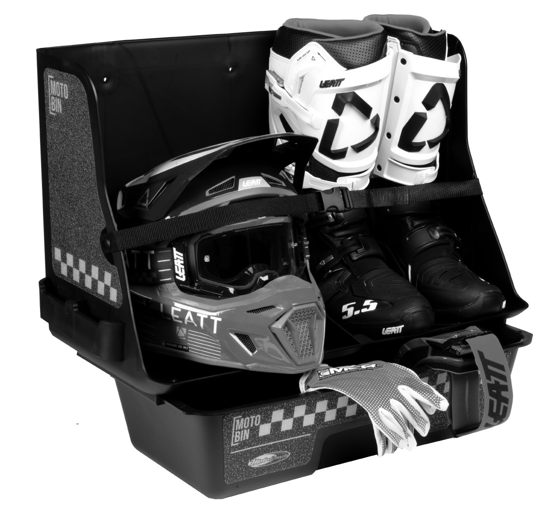 MotoConcepts MotoBin Helmet Bay Storage Shelf Trailer Accessory