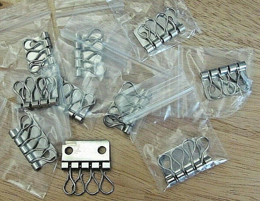 Leather Making Craft 10 Count Wallet Key Inserts -- Holds 4 Keys -- Dull Finish