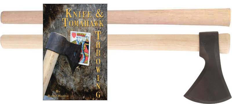 throwing tomahawk with 60 pg Book & extra handle - new  unused
