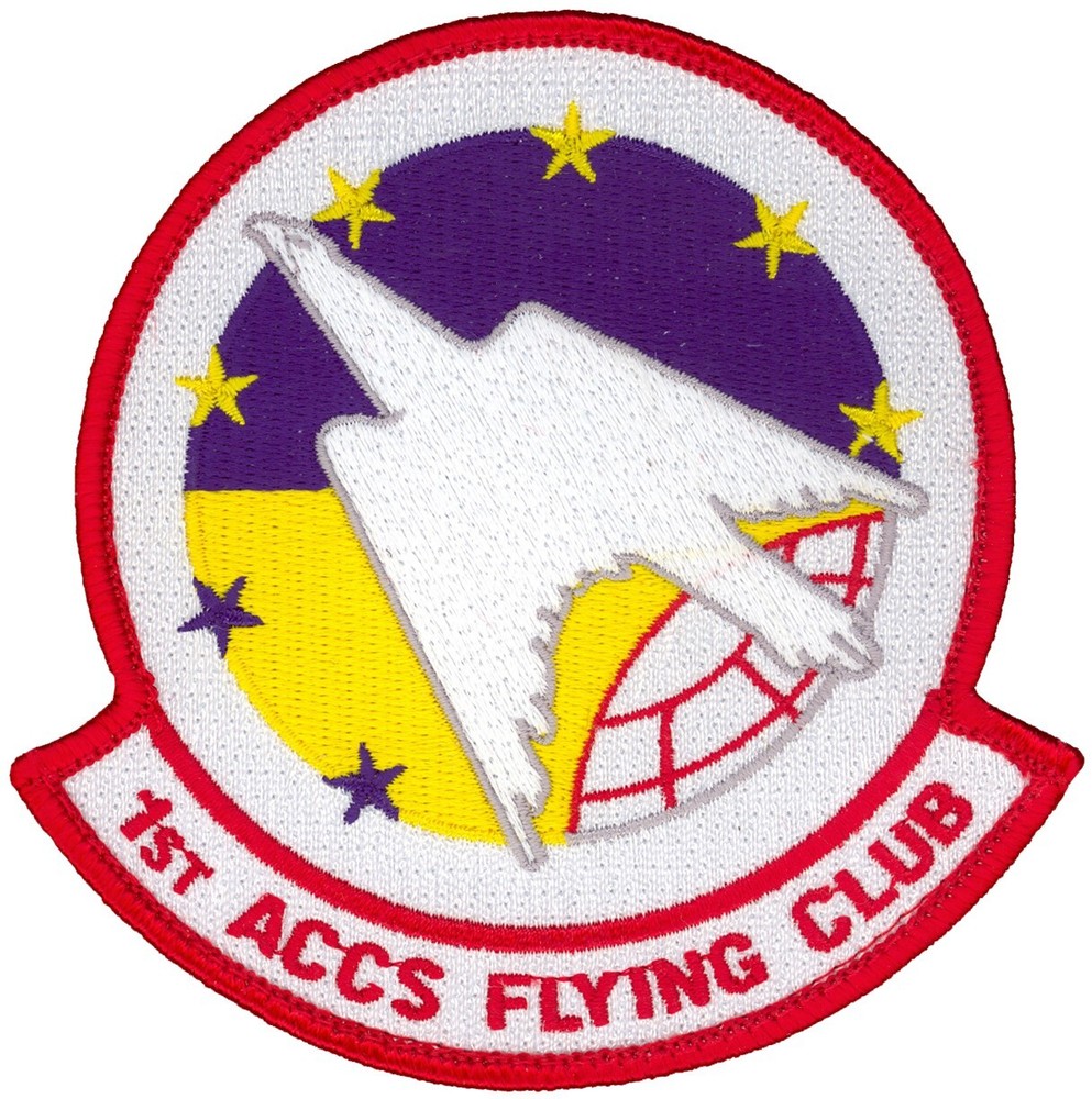 USAF 1st AIRBORNE COMMAND CONTROL SQUADRON PATCH - FLYING CLUB MORALE