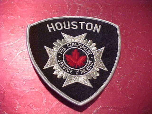 HOUSTON CANADA FIRE DEPARTMENT PATCH SHOULDER SIZE NEW