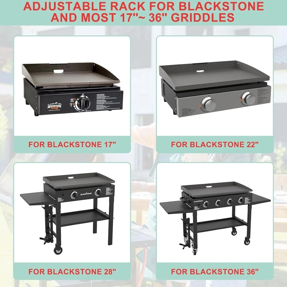 Adjustable Warming Rack for Blackstone 36" YG-884 – Flat Top Grill Accessory
