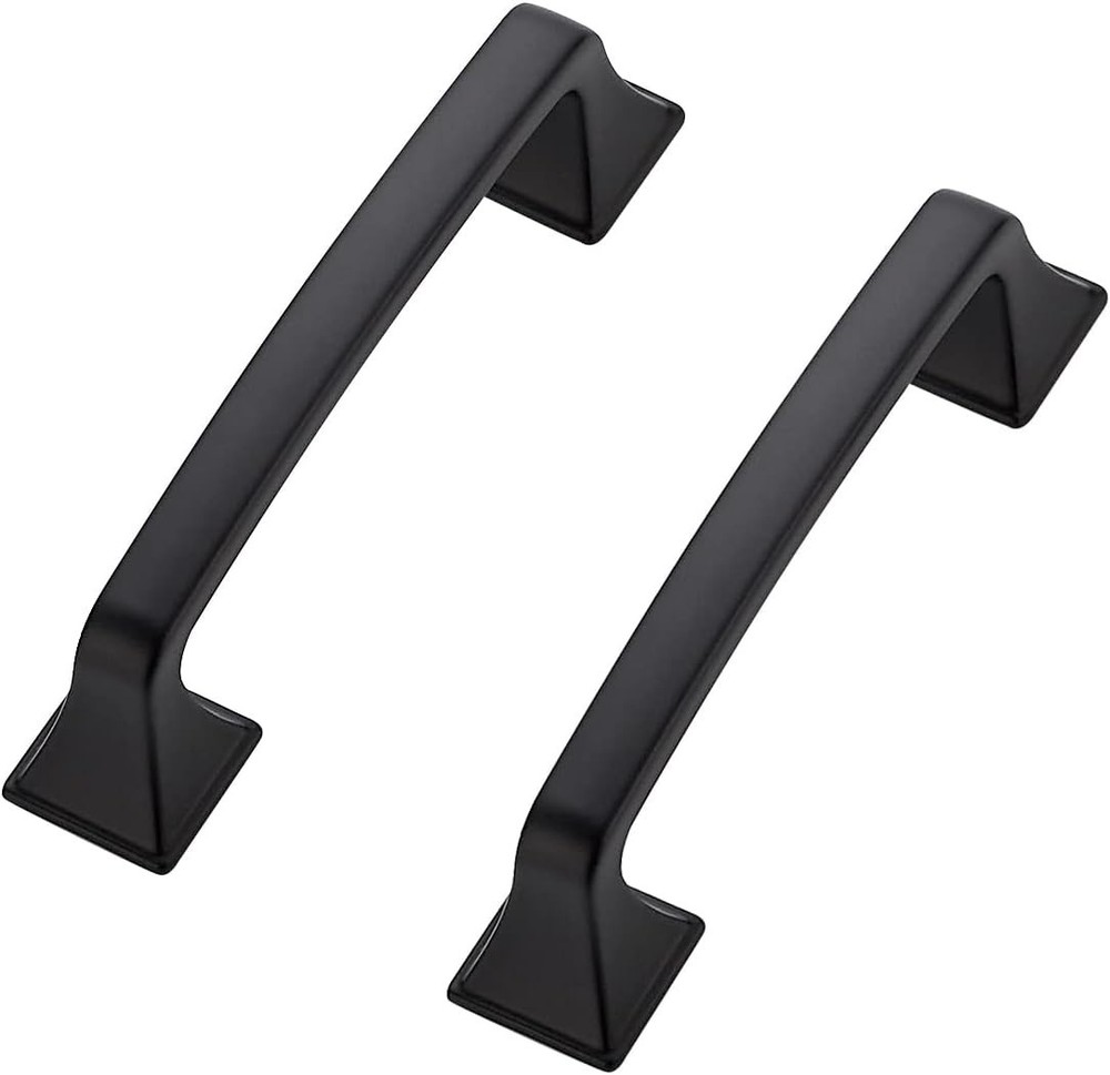 30Pack Matte Black Square Cabinet Pulls - 3-3/4" Arch Handles for Kitchen