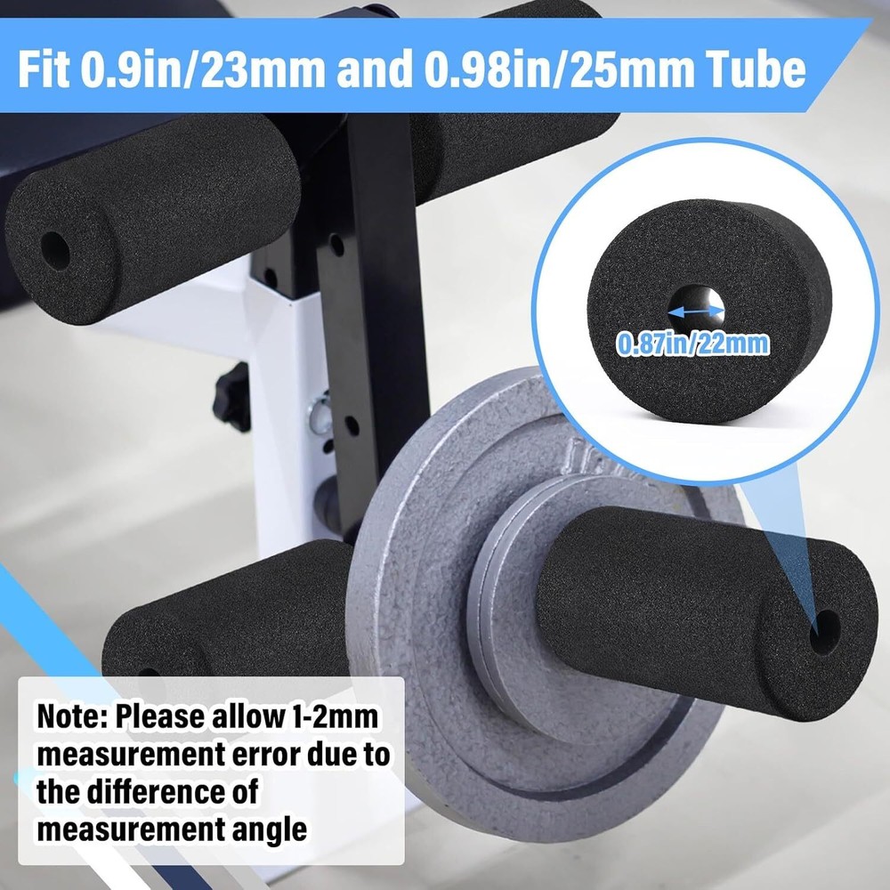 4 Pack Foam Foot Pads Rollers Replacement for Weight Bench Exercise Machines