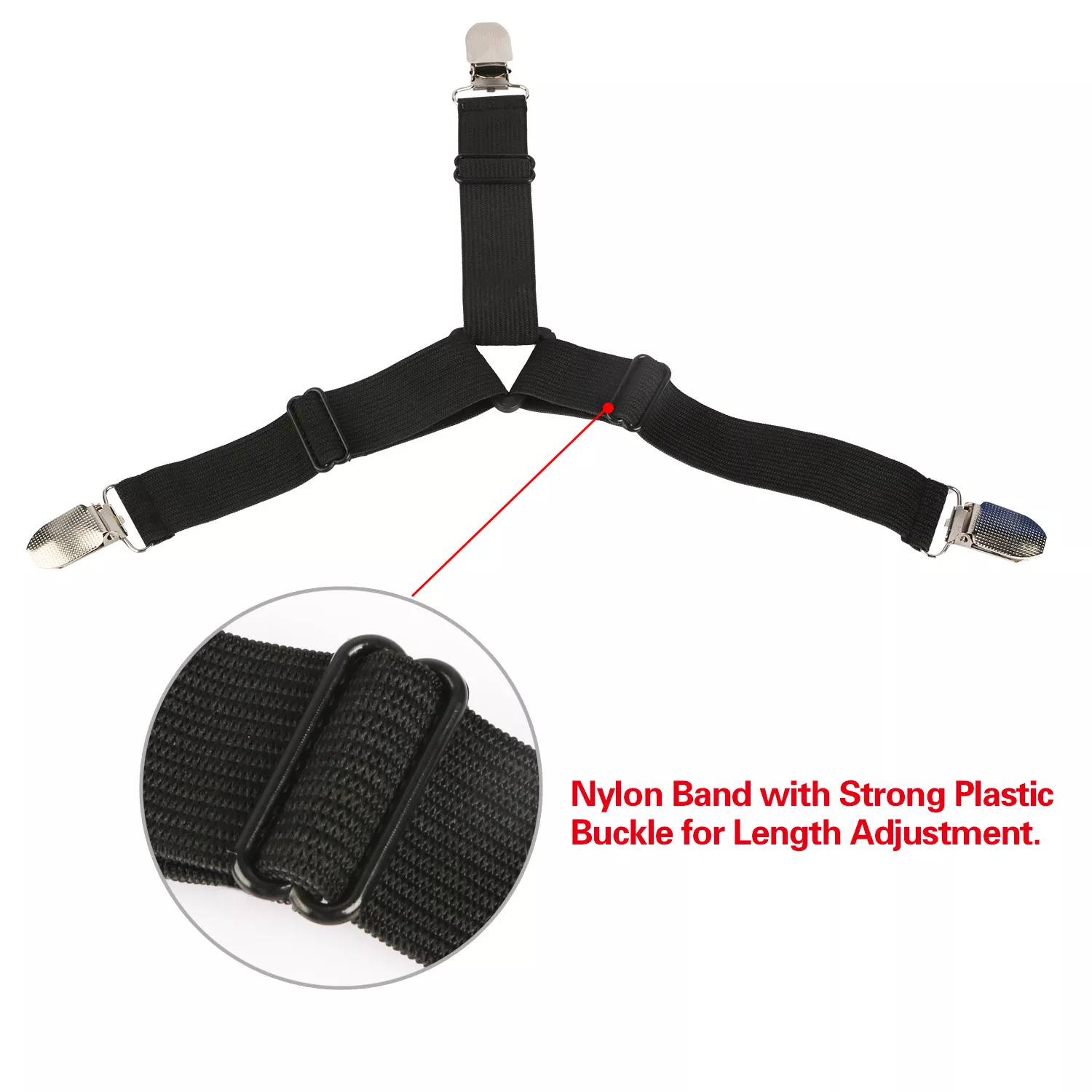 4-20x Triangle Fitted Sheet Strap Clips Grippers Mattress Bed Suspenders Holder