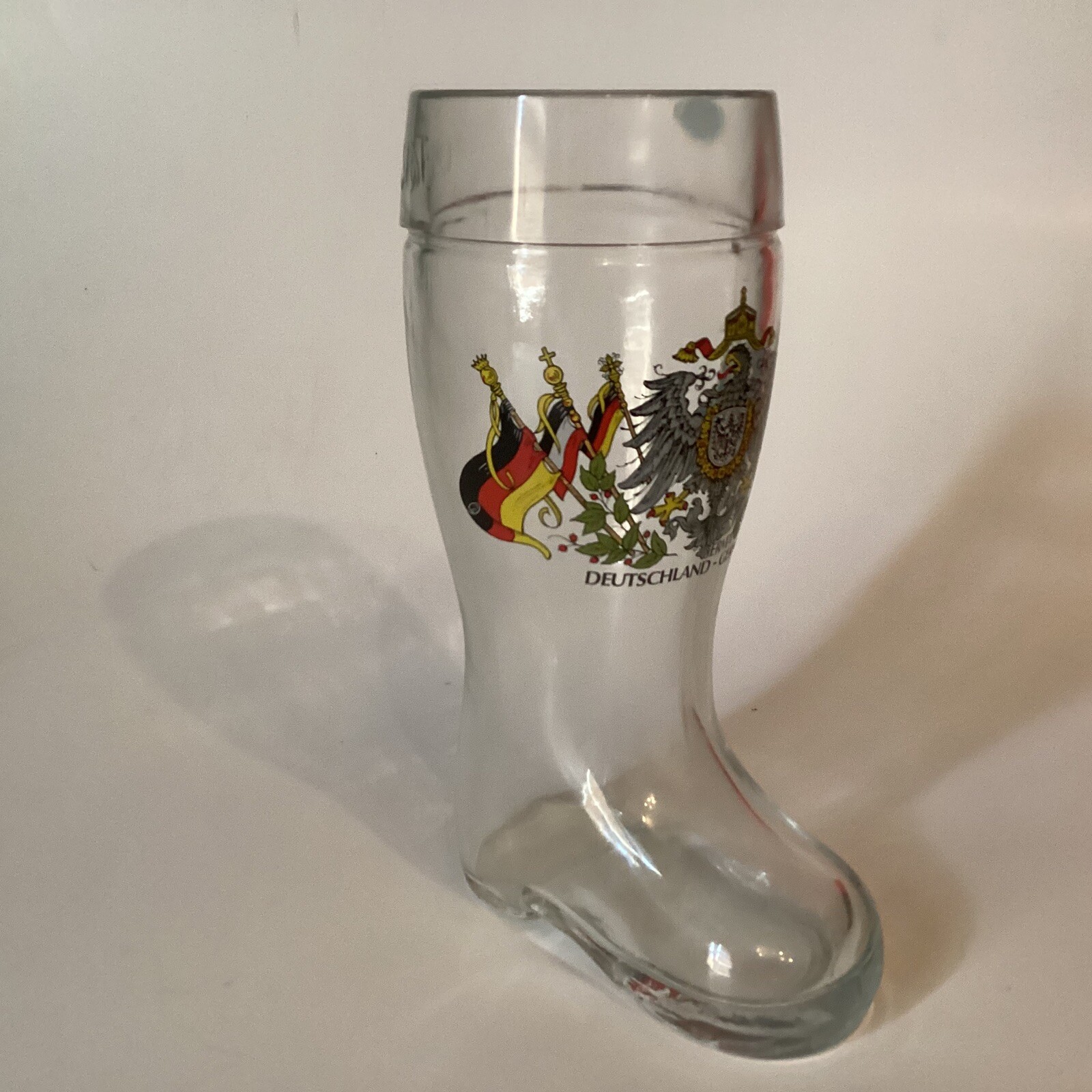 Germany Deutschland Glass Boot Mug Stein Bockling Glass