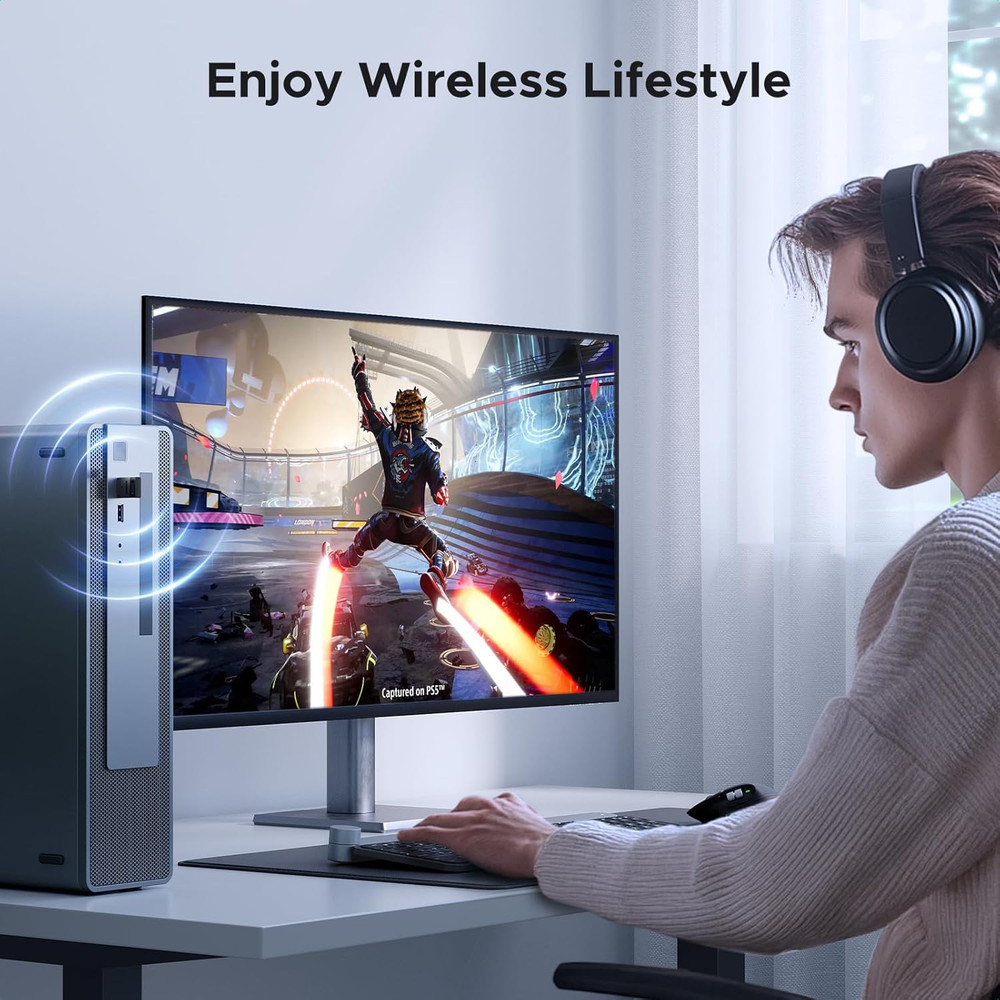 UGREEN USB Bluetooth Adapter for PC Bluetooth 5.4 Dongle Receiver EDR & BLE, Plu