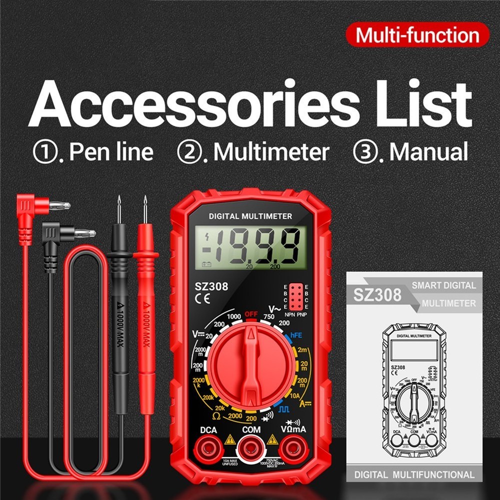 Professional Electrical Tester SZ308 with LCD for Voltage and Current Testing