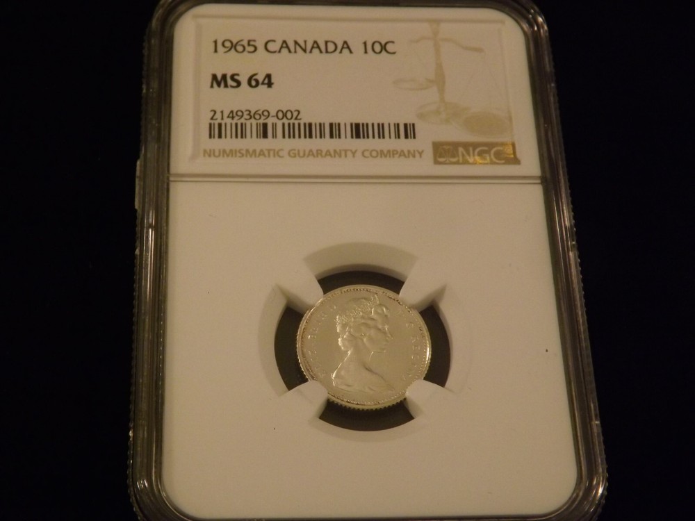 1965    10 C     Canada              NGC  MS 64