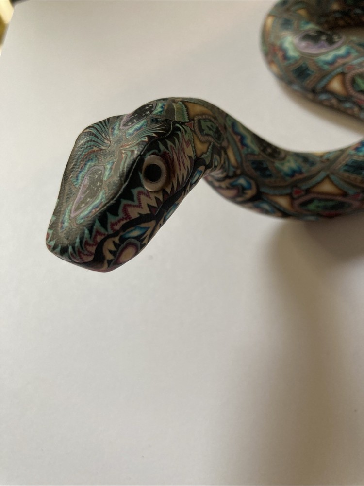 POLYMER CLAY SNAKE SCULPTURE