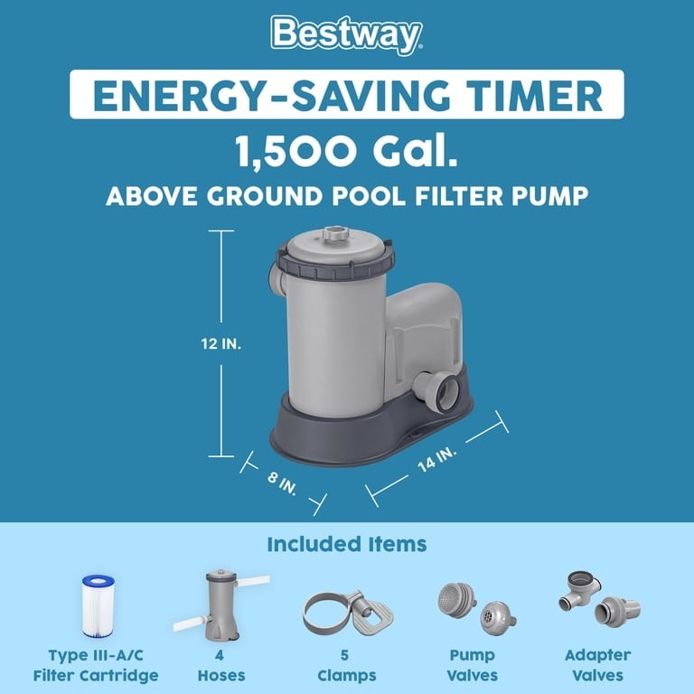 Bestway 1500 Gallon Per Hour Filter Pump