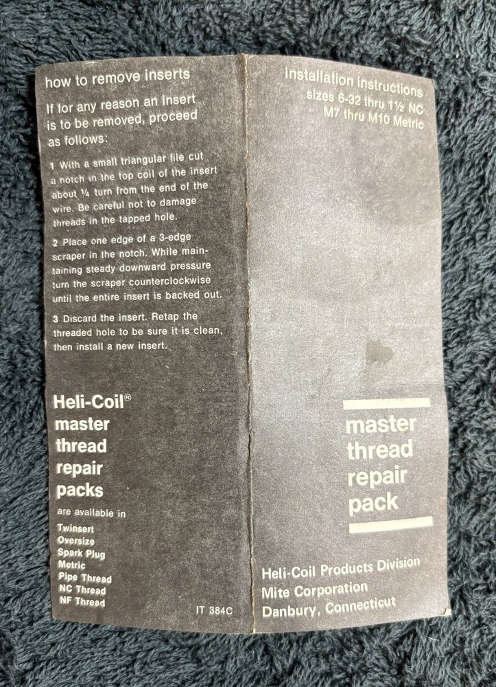 Heli-Coil Master Thread Repair Pack P/N: 4951-4