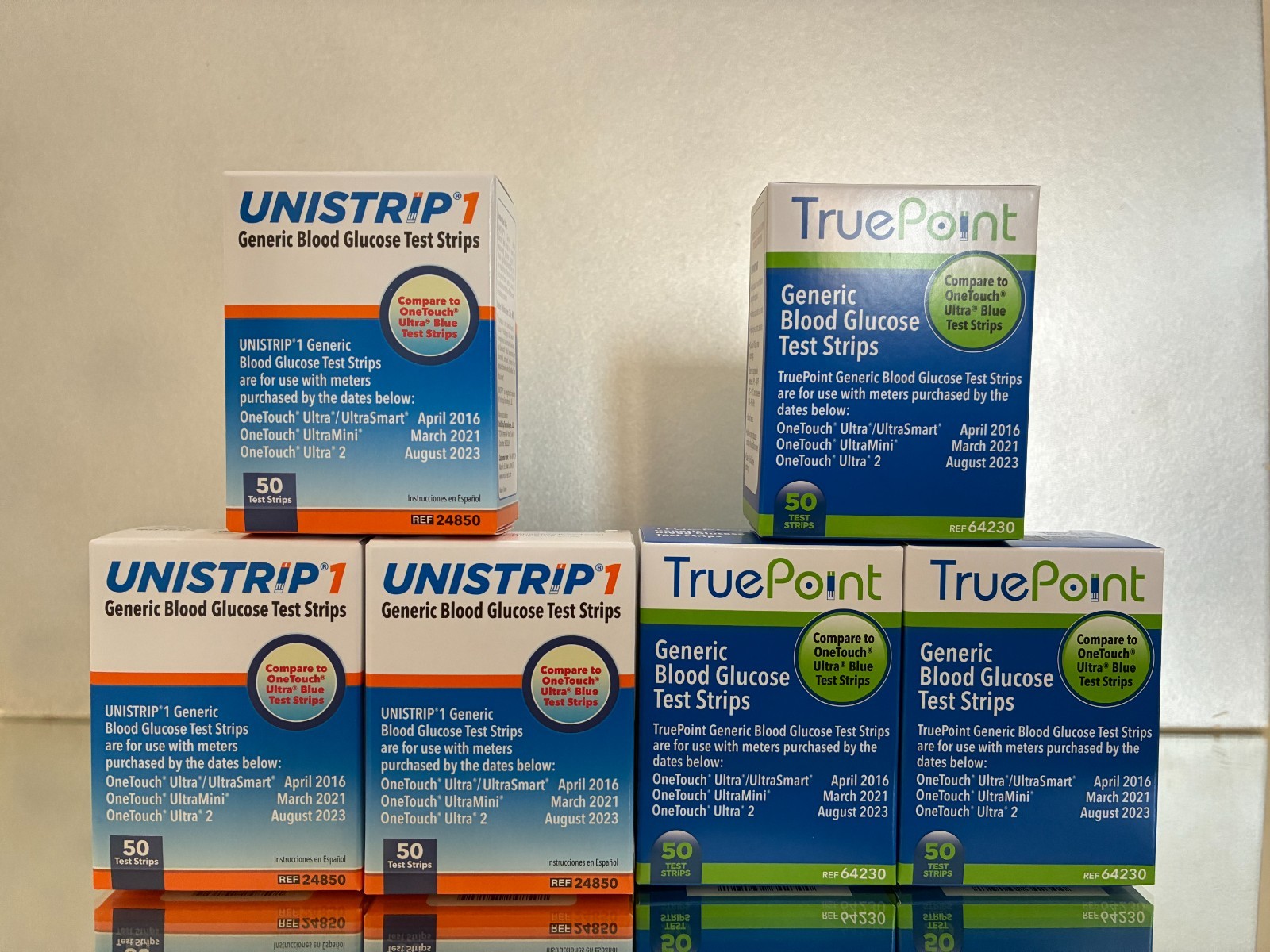 TRUE POINT - UNISTRIP 1 Blood Glucose Strips 300 Qty. Generic for ONE-TOUCH