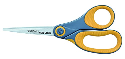 Westcott 15454 8" Titanium Non-Stick Straight Scissors, 3 Pack